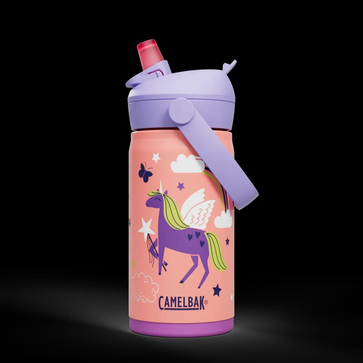 Thrive™ Flip Pipetli Çocuk Şişesi 355 ml, Yalıtımlı Paslanmaz Çelik