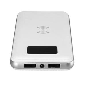 ED278  S-link IP-G10W 10000mAh LCD Göstergeli Kablosuz Powerbank Beyaz Taşınabilir Pil Şarj Cihazı