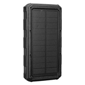 ED267  S-link P120 12000mAh PRM 2*USB+Type-C+Micro Led Lamba + 1.2W Solar Panelli Siyah Taşınabilir Pil Şarj Cihazı Powerbank