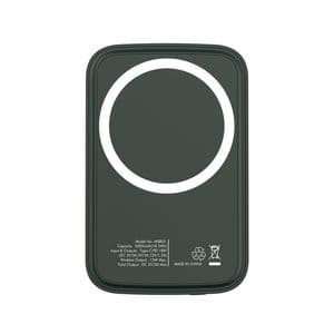 ED273  S-link M15 5000mAh PD20W Magsafe 15W Kablosuz Type-C Yeşil Taşınabilir Pil Şarj Cihazı Powerbank