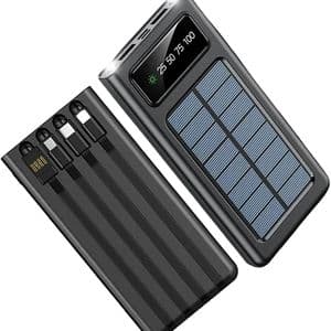 ED258 10000 mAh Güneş Enerjili (Dahili Kablolu) Powerbank