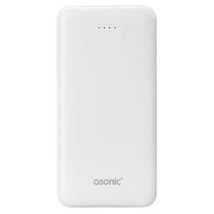 ED259   Asonic AS-P10 10000mAh Micro+Type-C+USB Beyaz Taşınabilir Pil Şarj Cihazı Powerbank