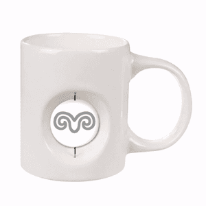 ED63  Beyaz Döner Objeli Kupa