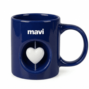 ED66 Lacivert Döner Objeli Kupa