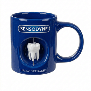 ED66 Lacivert Döner Objeli Kupa