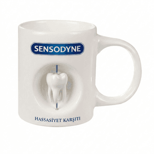 ED63  Beyaz Döner Objeli Kupa