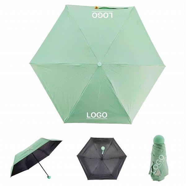 Mini Kapsül Şemsiye Özel logo 5 Katlı Şemsiye UV Korumalı Şemsiye — detay