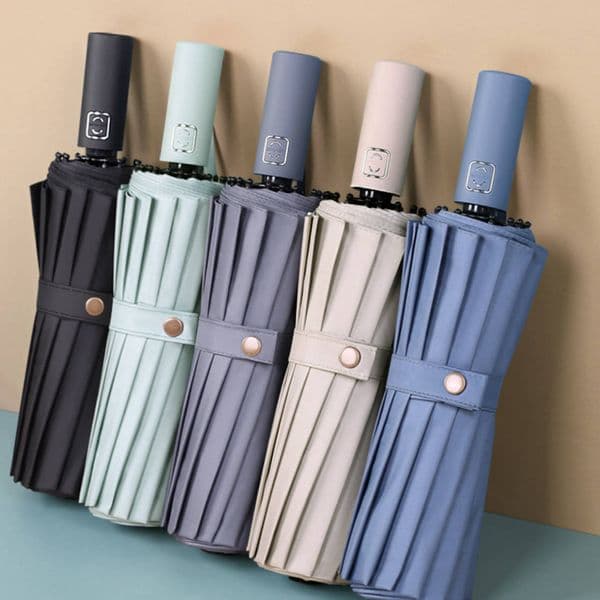 Araba İçin Rüzgar Geçirmez Güçlendirilmiş Kompakt Katlanır Şemsiye