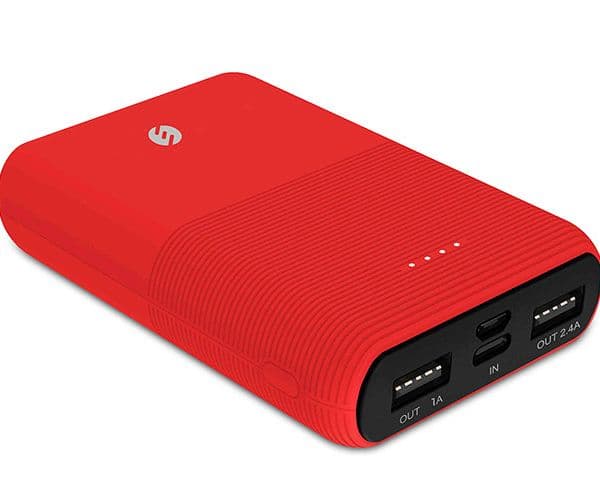 ED286  S-link IP-S110 10000mAh 2*Usb Port+Micro+Type C Powerbank Kırmızı Taşınabilir Pil Şarj Cihazı — detay
