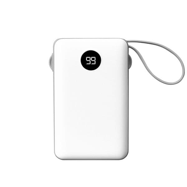 ED277 S-link P102 10000mAh PRM 2*USB+Type-C+Micro+Lightning Beyaz LCD Taşınabilir Pil Şarj Cihazı Powerbank