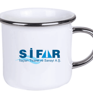 ED36 Logo Baskılı Emaye Kupa Serisi