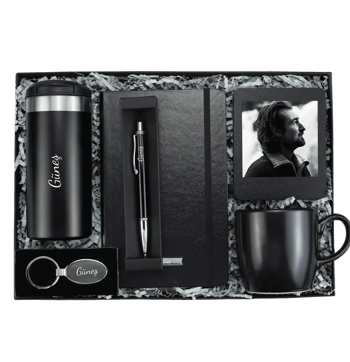 Termos & Defter & Kalem & Kupa & Çerçeve & Anahtarlık Hediye Seti