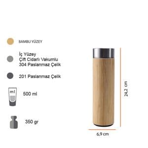 ED33 Bambu Termos 500 ml