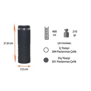 ED13  Termos Tipi Çelik Bardak 400 ml